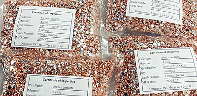 Gümüş kontaktlar üçün sabit çatdırılma AgCu Bimetal pərçimlər